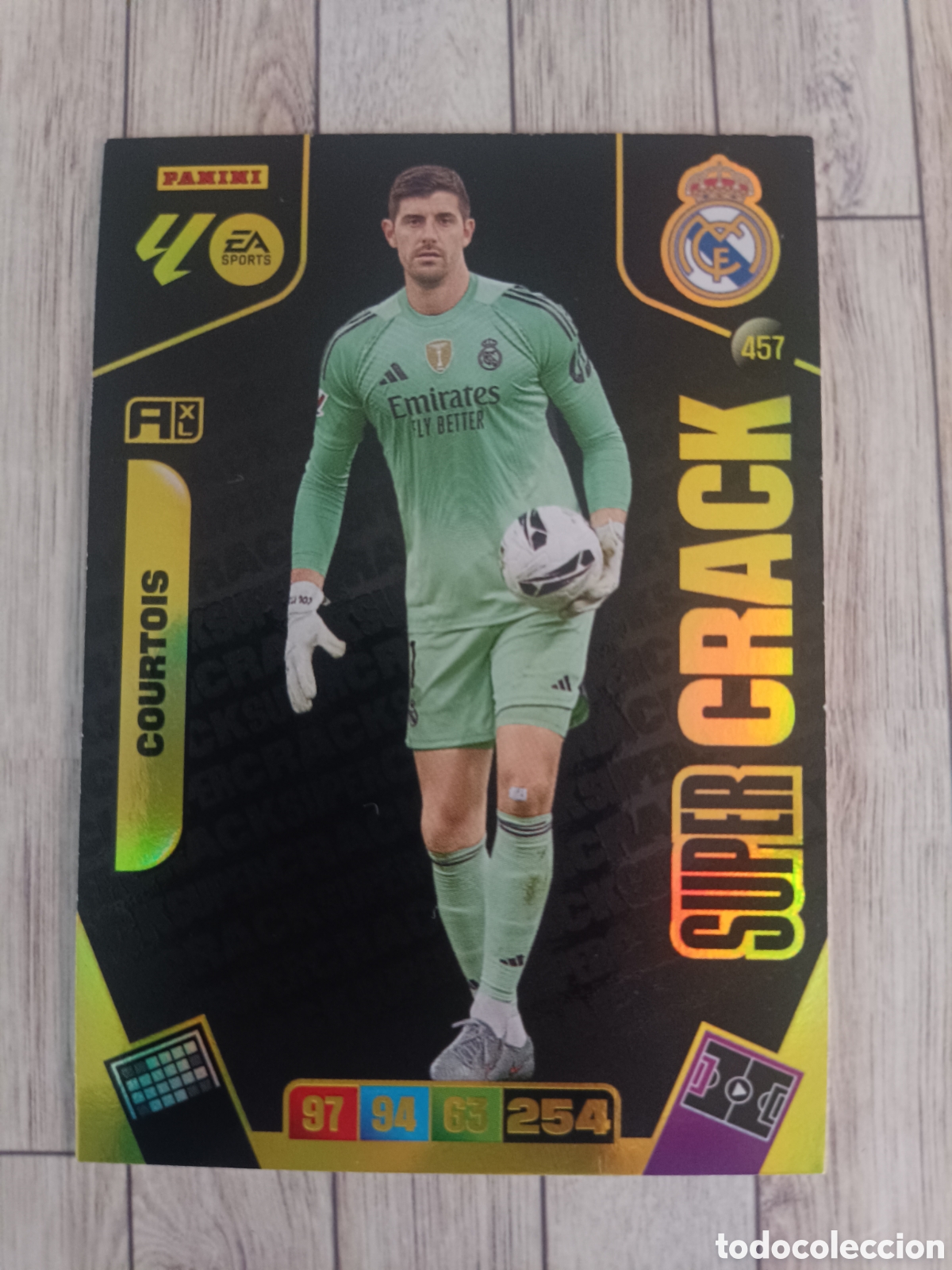 Cromos de f&uacute;tbol: 457 COURTOIS SUPER CRACK SUPERCRACK REAL MADRID ADRENALYN XL 2025 2026 PANINI 25 26