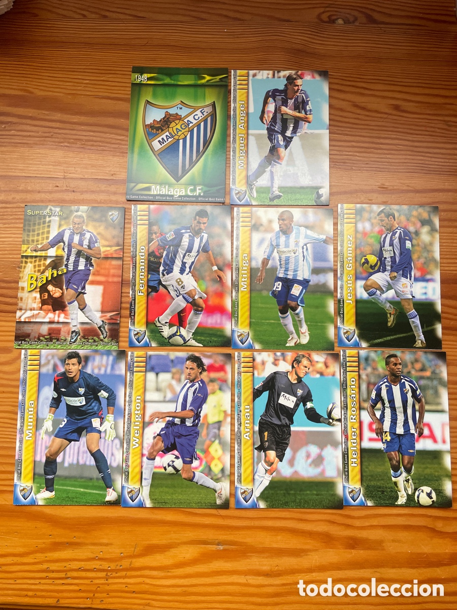 Cromos de f&uacute;tbol: M&aacute;laga mundicromo 2010 lote 10 cromos