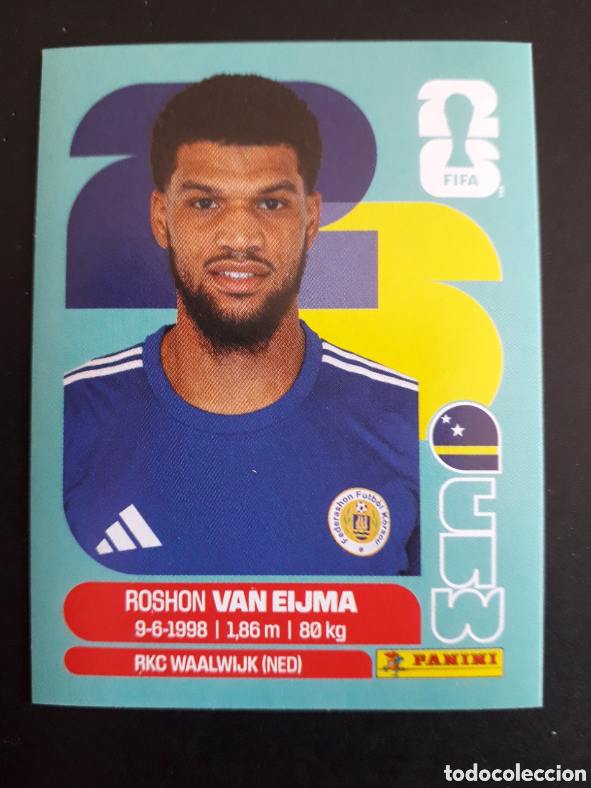 Figurine di Calcio: VAN EIJMA CURA&Ccedil;AO CUW 7 MUNDIAL F&Uacute;TBOL 2026 FIFA WORLD CUP PANINI SIN PEGAR PEDIDO M&Iacute;NIMO 3&euro;