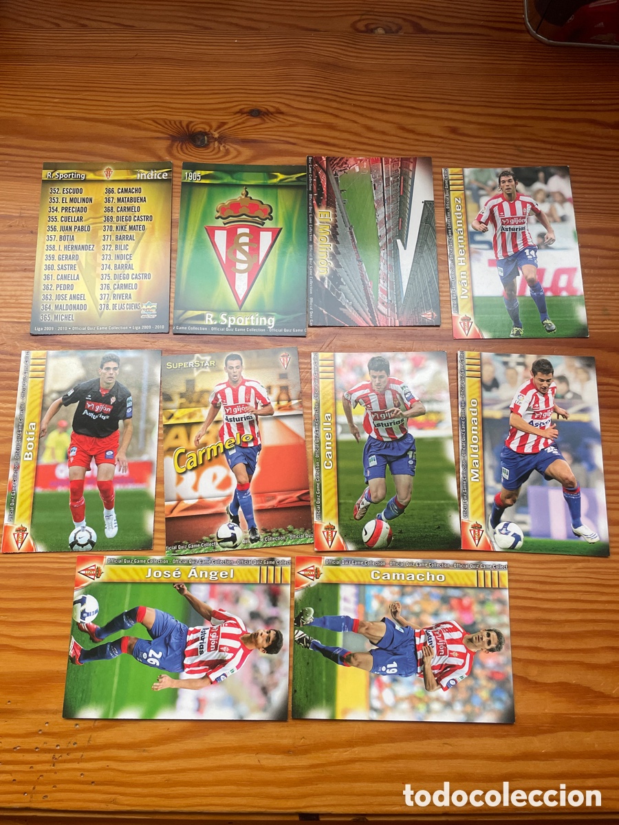 Cromos de f&uacute;tbol: Sporting de Gij&oacute;n mundicromo 2010 lote 10 cromos