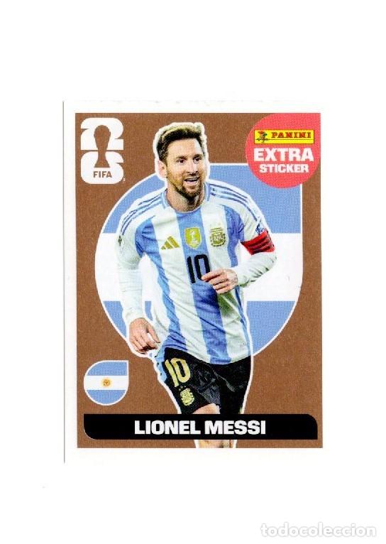 Football Stickers: EXTRA STICKER LIONEL MESSI BRONCE WORLD CUP 2026 MUNDIAL 2026 ARGENTINA
