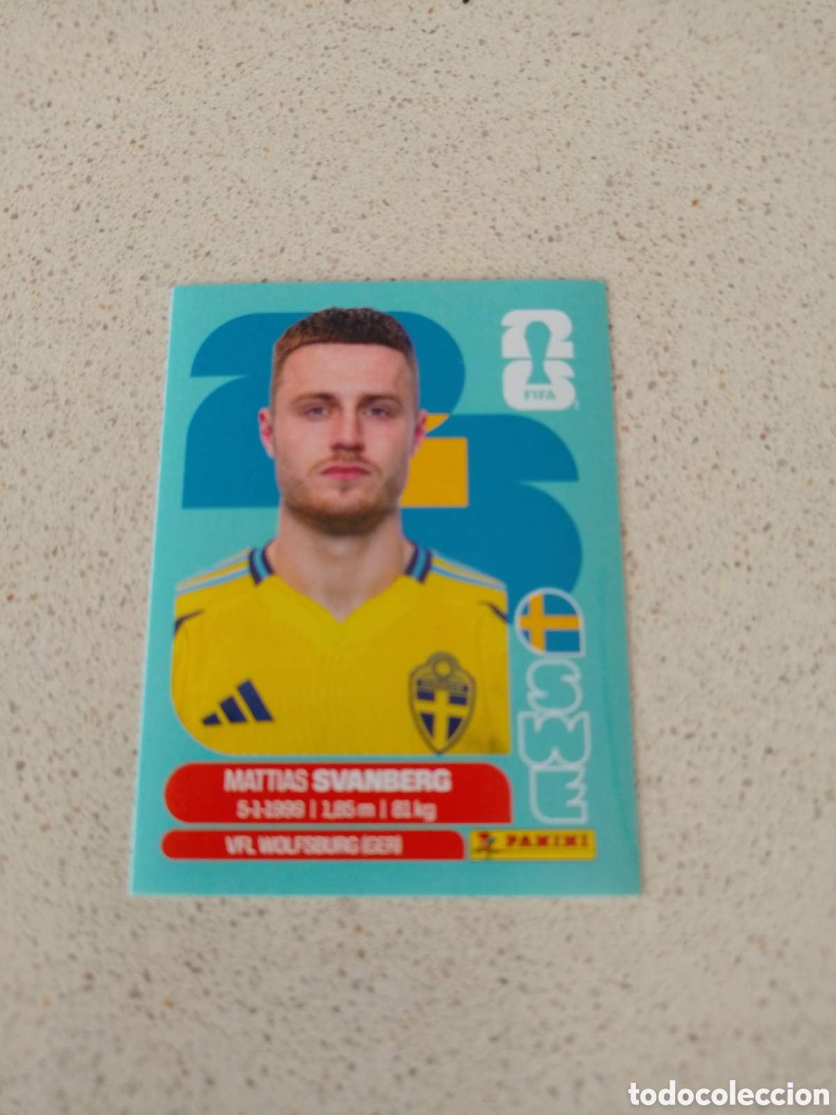 Cartes &agrave; collectionner de Football: CROMO NUMERO 12 SVANBERG SUECIA. MUNDIAL 2026. PANINI.