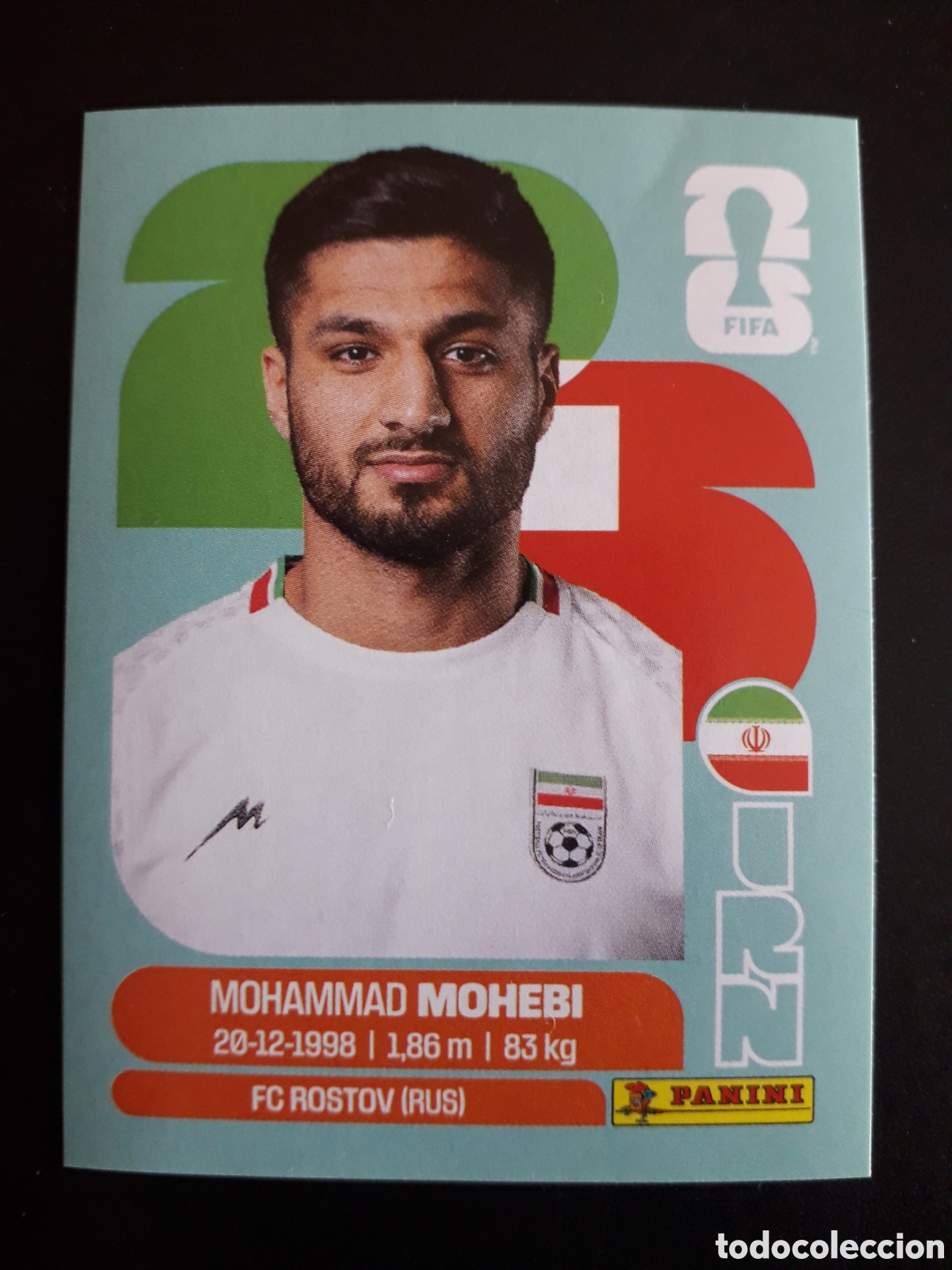 Cartes &agrave; collectionner de Football: MOHEBI IR&Aacute;N IRN 16 MUNDIAL F&Uacute;TBOL 2026 FIFA WORLD CUP PANINI SIN PEGAR PEDIDO M&Iacute;NIMO 3&euro;