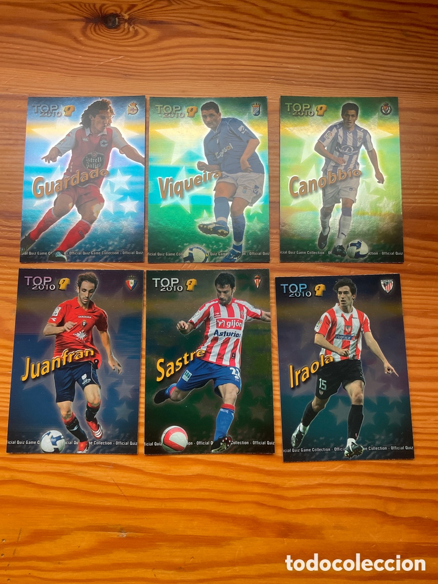 Cromos de f&uacute;tbol: Lote 6 cromos mundicromo 2010 top