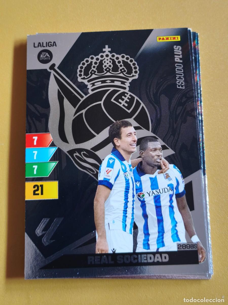 Cromos de f&uacute;tbol: escudo plus, 2023 24 real sociedad
