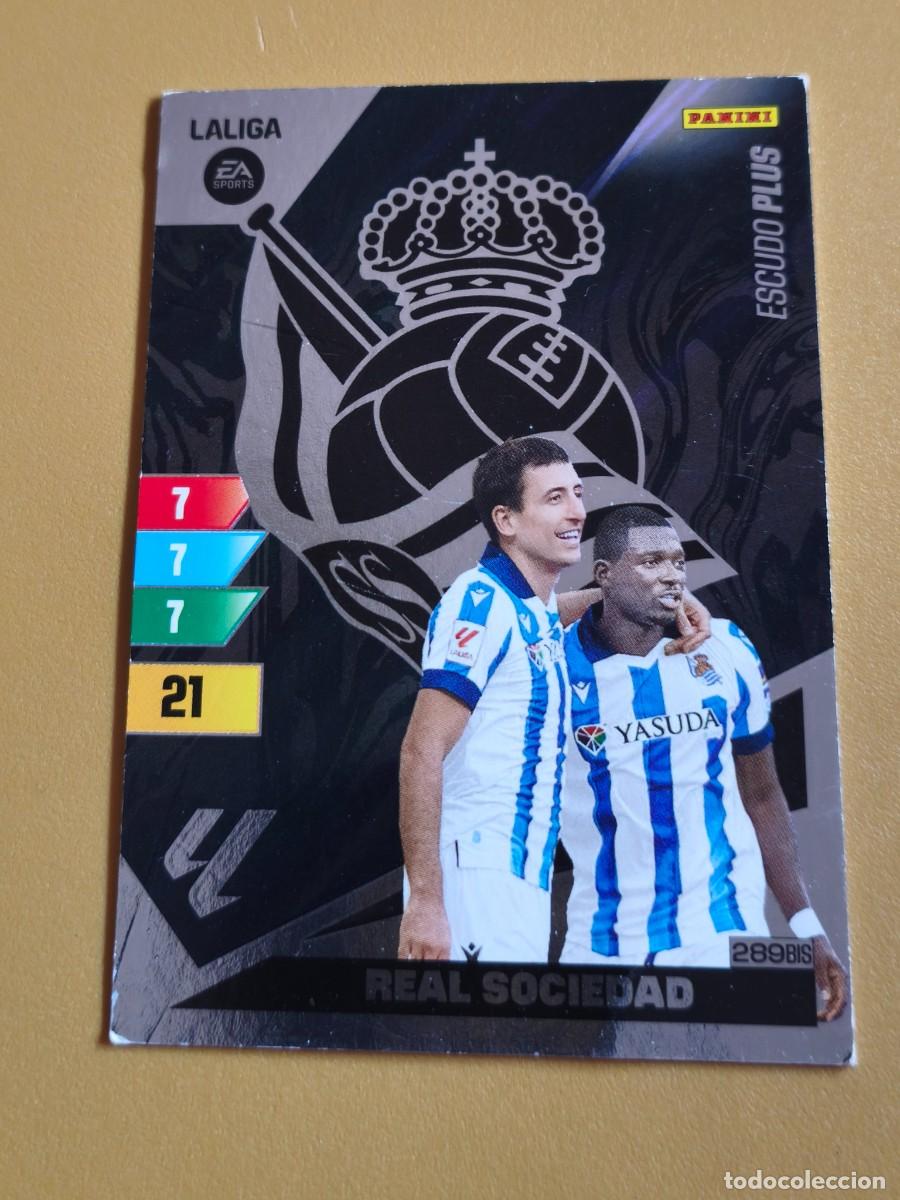 Cromos de f&uacute;tbol: escudo plus, 2023 24 real sociedad