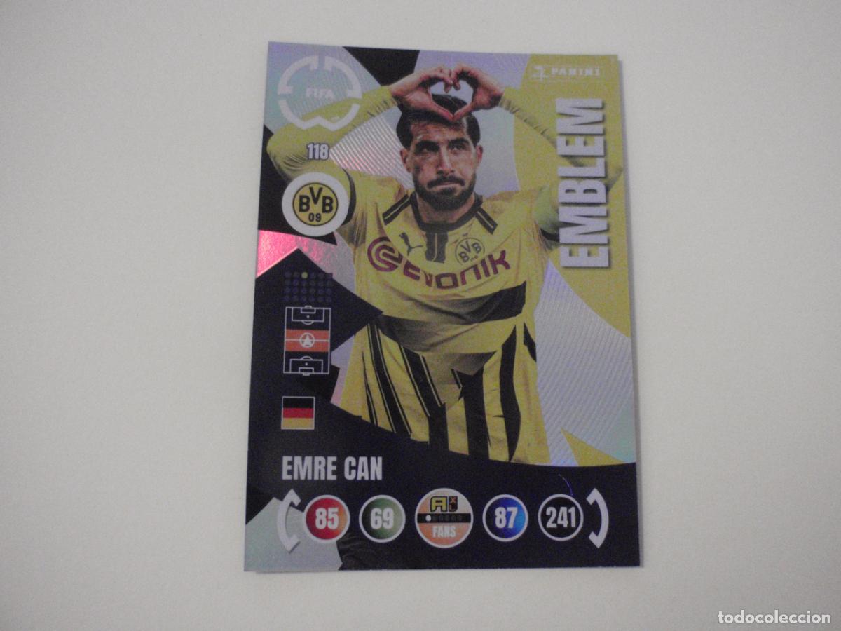 Cromos de f&uacute;tbol: 118 EMRE CAN Dortmund EMBLEM Trading Card ADRENALYN CLUB WORLD CUP 2025 PANINI. Mundial de Clubes 25
