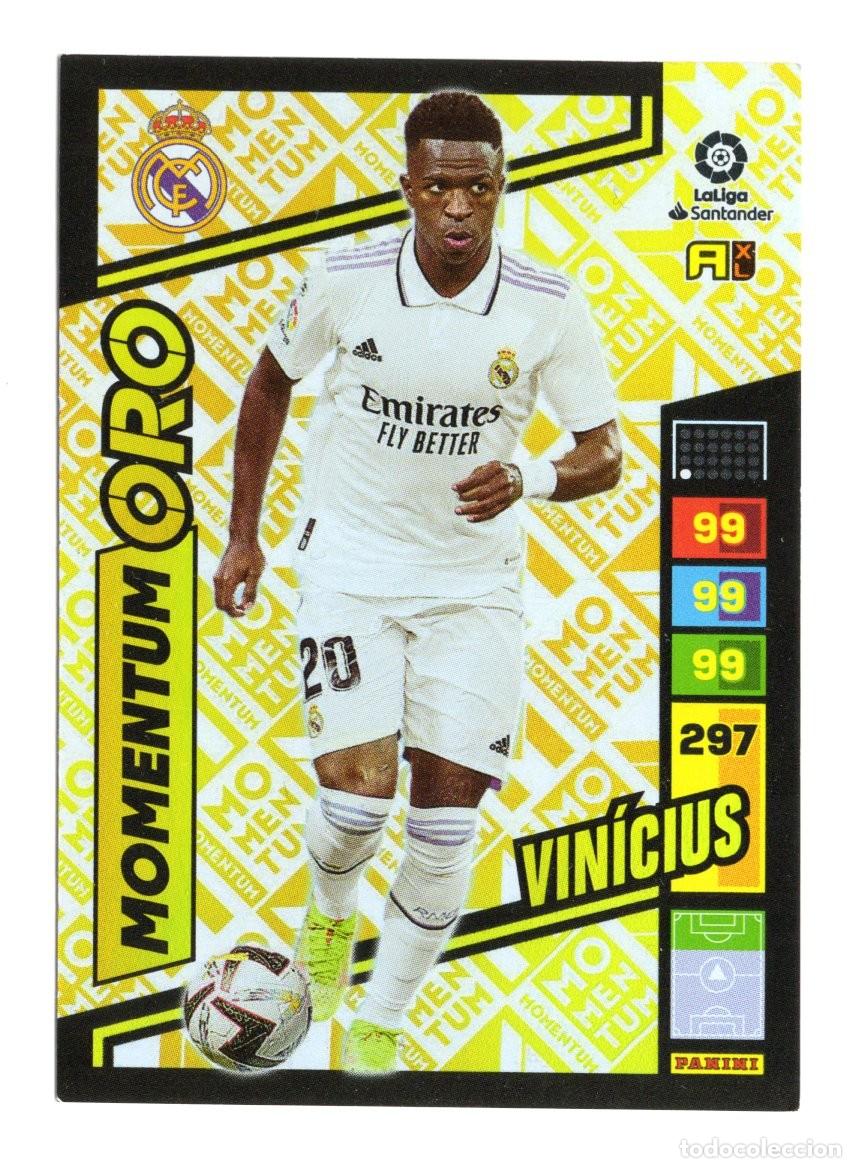 Football Stickers: VINICIUS MOMENTUM ORO REAL MADRID ADRENALYN 2022 2023 22 23