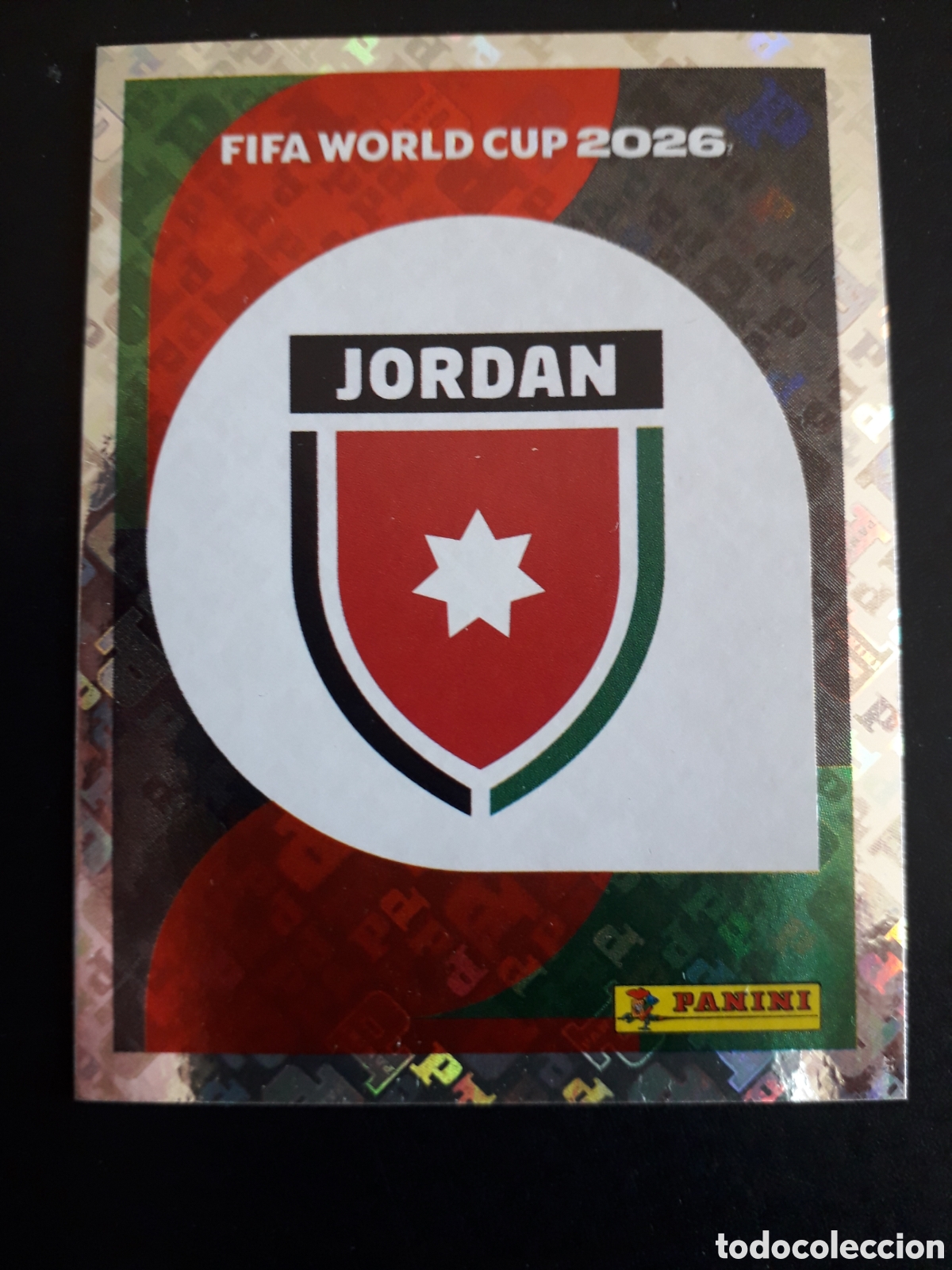 Cartes &agrave; collectionner de Football: ESCUDO JORDANIA JOR 1 MUNDIAL F&Uacute;TBOL 2026 FIFA WORLD CUP PANINI SIN PEGAR PEDIDO M&Iacute;NIMO 3&euro;