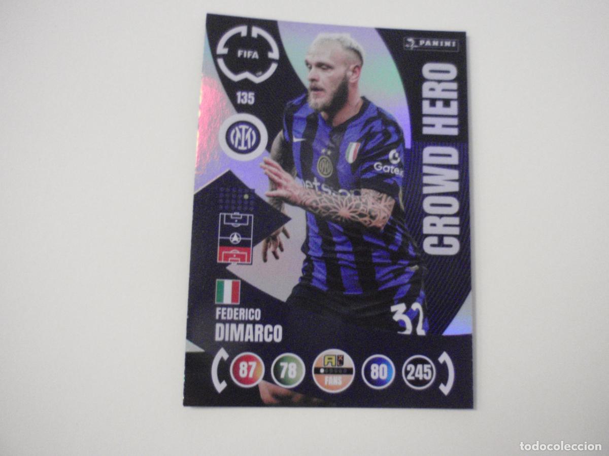 Cartes &agrave; collectionner de Football: 135 DIMARCO CROWD HERO. Trading Card ADRENALYN CLUB WORLD CUP 2025 PANINI. Mundial de Clubes 25