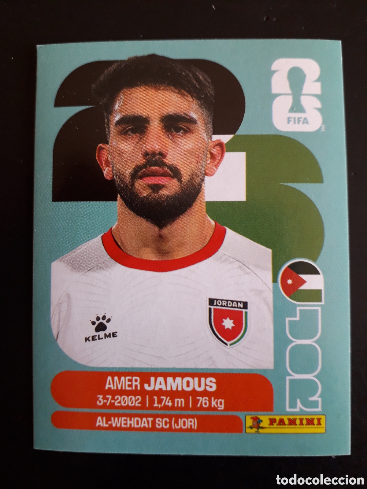 Cartes &agrave; collectionner de Football: JAMOUS JORDANIA JOR 14 MUNDIAL F&Uacute;TBOL 2026 FIFA WORLD CUP PANINI SIN PEGAR PEDIDO M&Iacute;NIMO 3&euro;