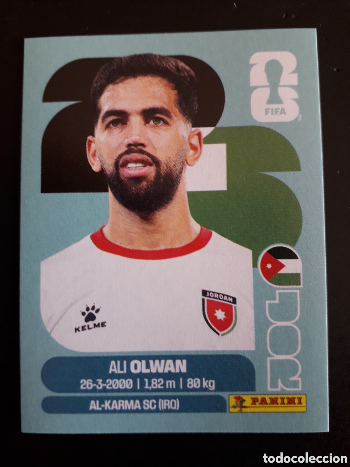 Cartes &agrave; collectionner de Football: OLWAN JORDANIA JOR 18 MUNDIAL F&Uacute;TBOL 2026 FIFA WORLD CUP PANINI SIN PEGAR PEDIDO M&Iacute;NIMO 3&euro;.