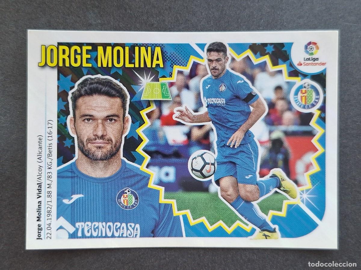 Cromos de f&uacute;tbol: L2 JORGE MOLINA GETAFE C. F. LIGA ESTE 2018 2019 18 19 NUNCA PEGADO SIN PEGAR