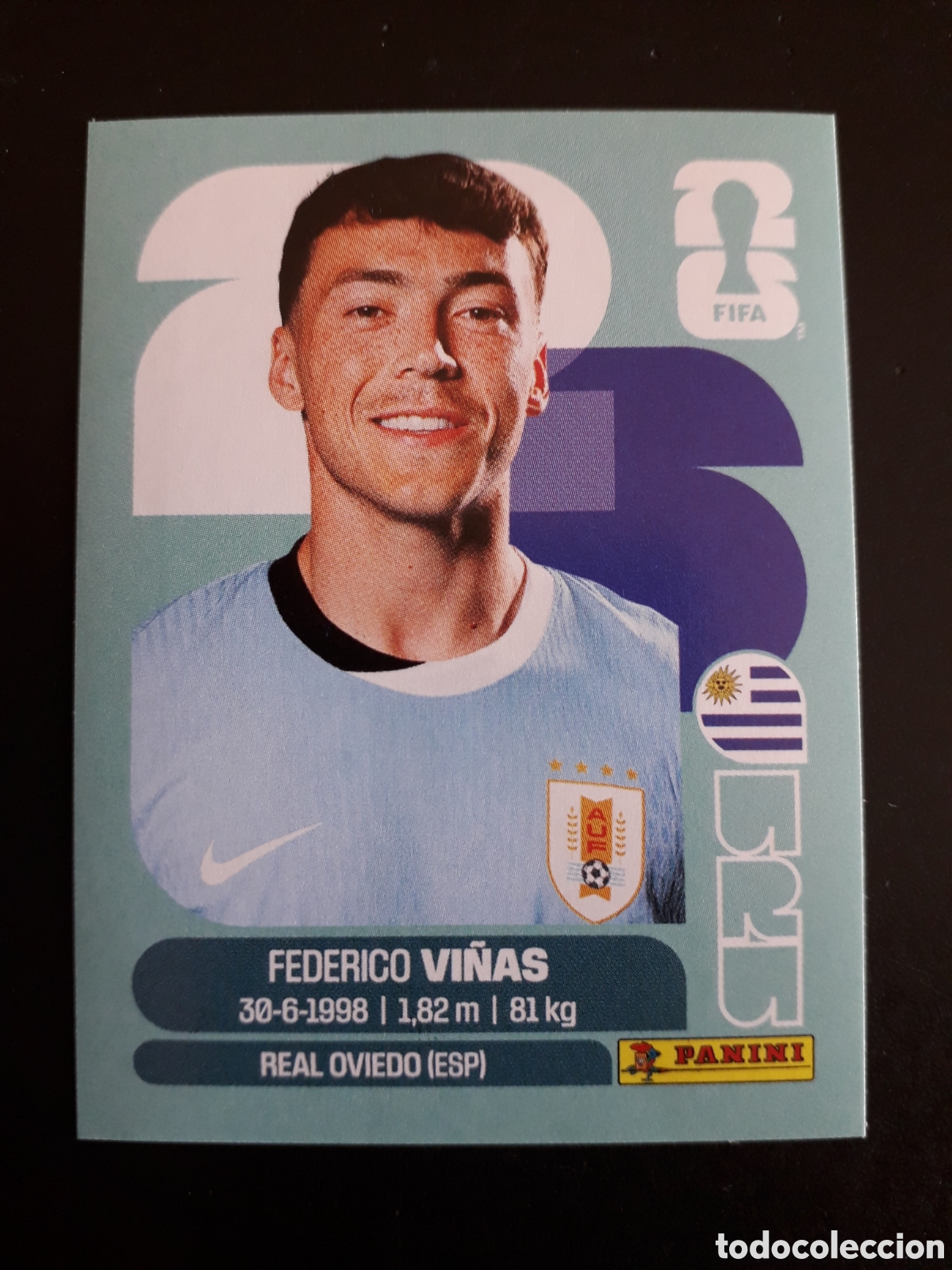 Cromos de f&uacute;tbol: VI&Ntilde;AS URUGUAY URU 18 MUNDIAL F&Uacute;TBOL 2026 FIFA WORLD CUP PANINI SIN PEGAR PEDIDO M&Iacute;NIMO 3&euro;