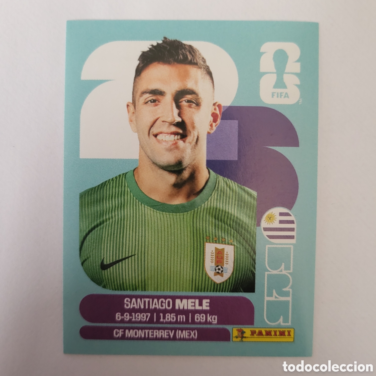 Cromos de f&uacute;tbol: URU 3 Santiago Mele [Sticker] / FIFA World Cup 2026