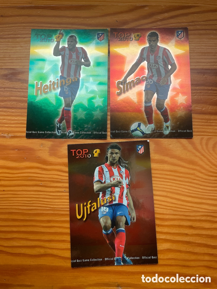 Cromos de f&uacute;tbol: Atl&eacute;tico de Madrid mundicromo 2010 top lote 3 cromos