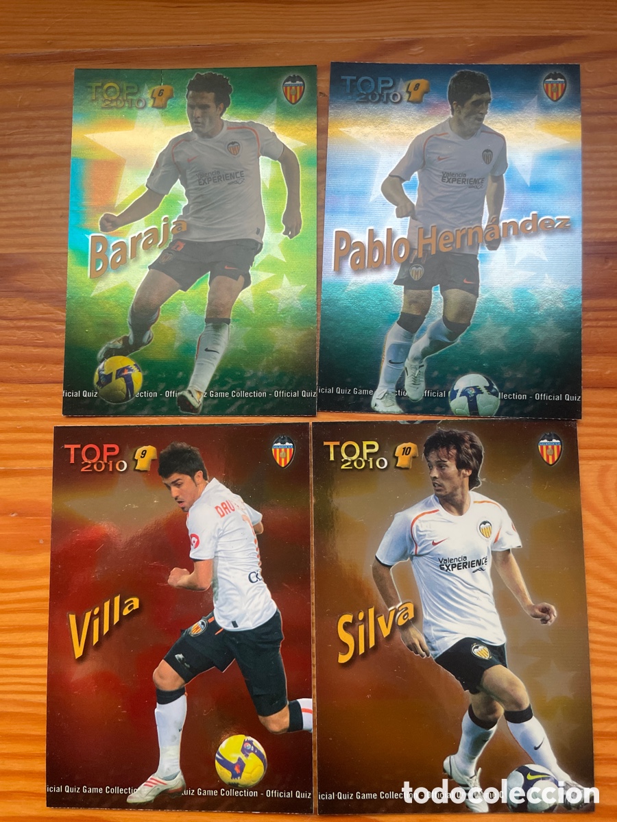 Cromos de f&uacute;tbol: Valencia mundicromo 2010 top lote 4 cromos