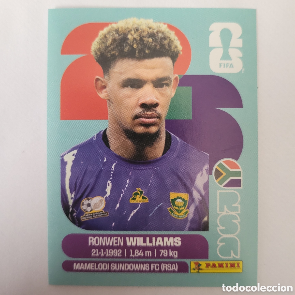 Cromos de f&uacute;tbol: RSA 2 Ronwen Williams [Sticker] / FIFA World Cup 2026