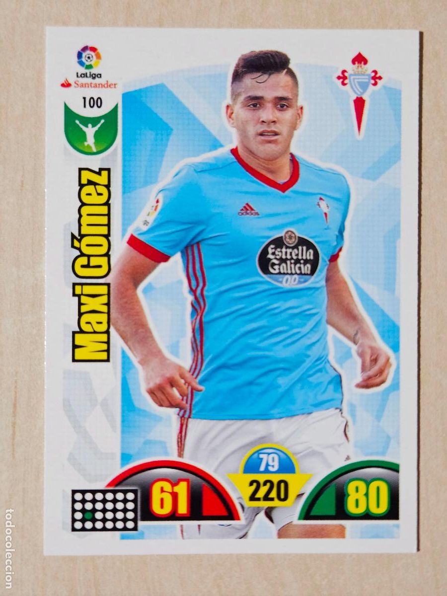 Cromos de f&uacute;tbol: FICHA N&ordm; 100 MAXI GOMEZ - ADRENALYN 17 18 - PANINI 2017 - 18 - CROMO - REAL CELTA