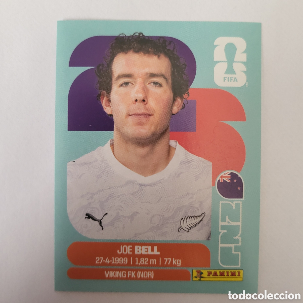 Cromos de f&uacute;tbol: NZL 10 Joe Bell [Sticker] / FIFA World Cup 2026