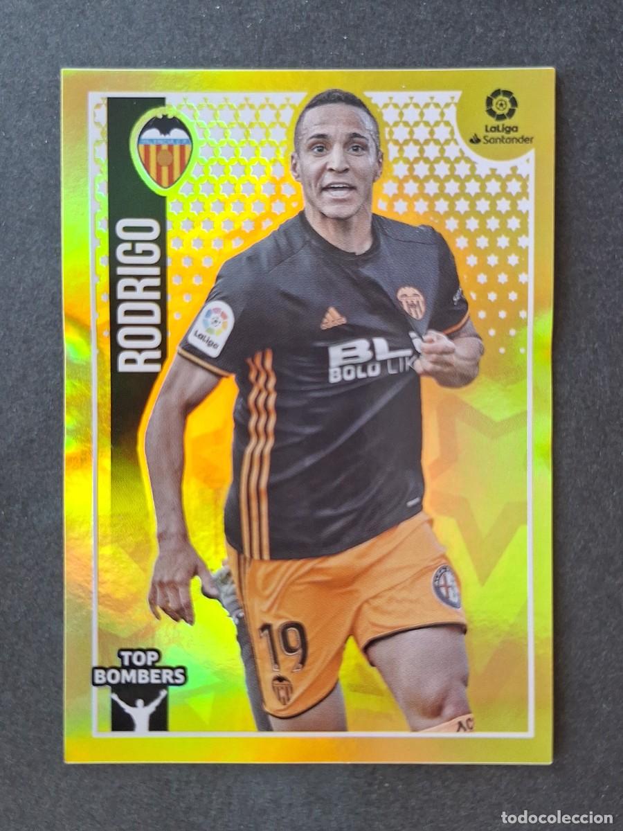 Fu&szlig;ball-Sticker: L2 RODRIGO VALENCIA C. F. TOP BOMBERS LIGA ESTE 2018 2019 18 19 NUNCA PEGADO SIN PEGAR