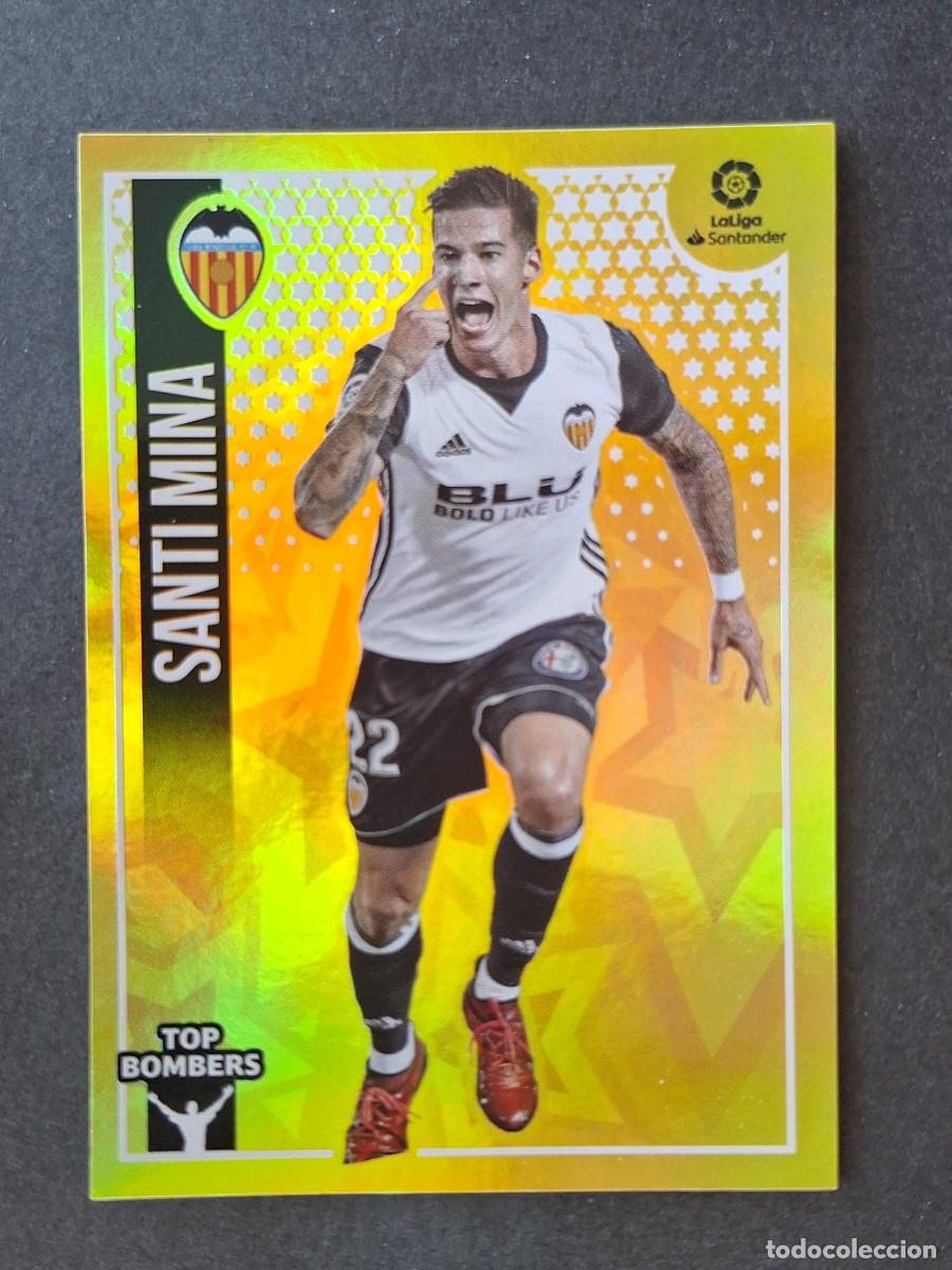 Cartes &agrave; collectionner de Football: L2 SANTI MINA VALENCIA C. F. TOP BOMBERS LIGA ESTE 2018 2019 18 19 NUNCA PEGADO SIN PEGAR