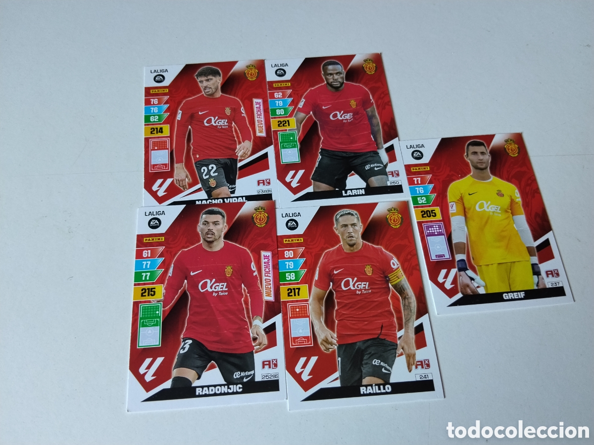 Cromos de f&uacute;tbol: 5 Cromos Mallorca F.C 2023-2024