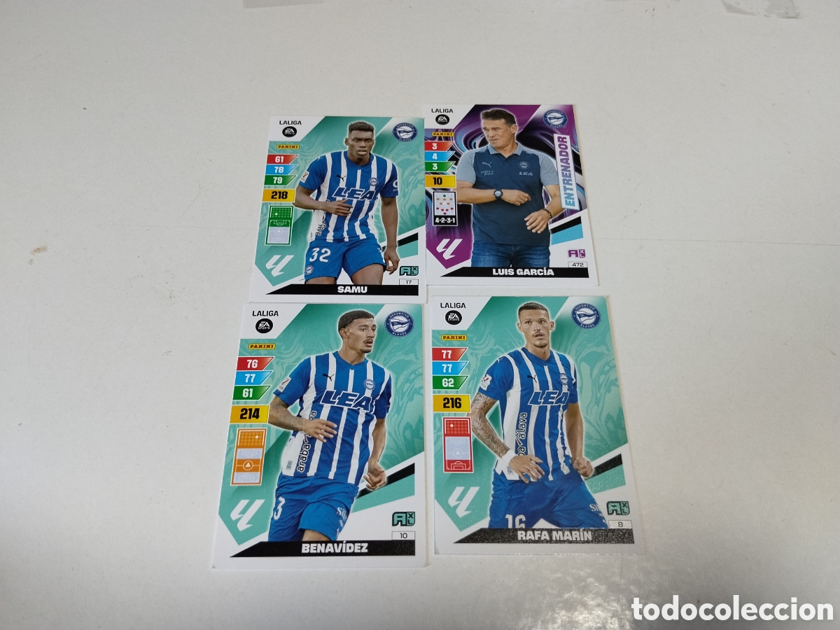 Figurine di Calcio: 4 Cromos Deportivo Alaves 2023-2024