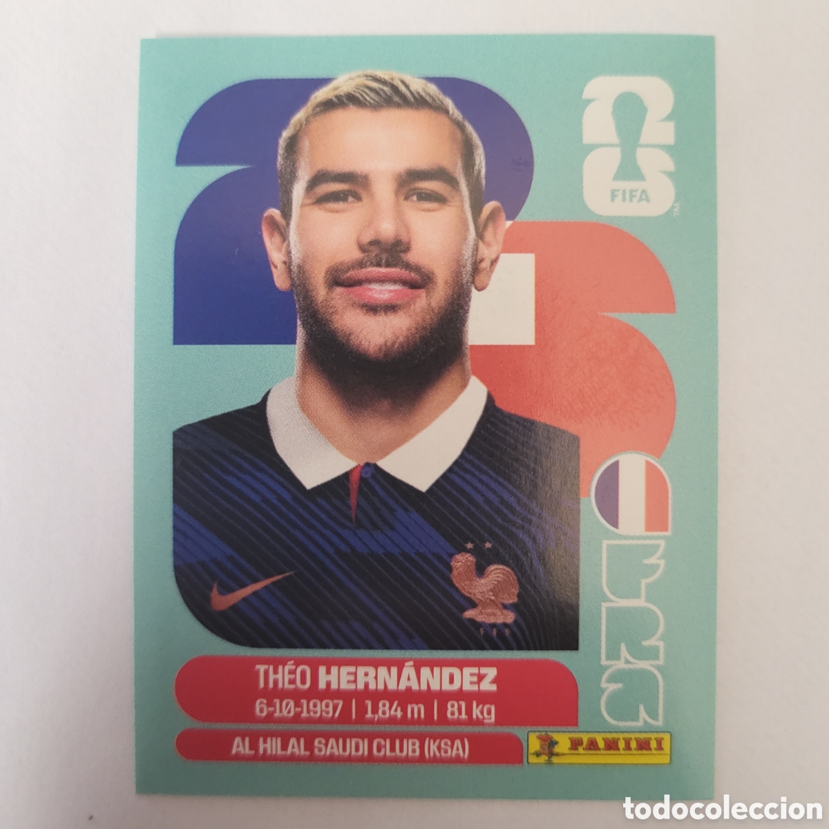 Cromos de f&uacute;tbol: FRA 3 Theo Hern&aacute;ndez [Sticker] / FIFA World Cup 2026
