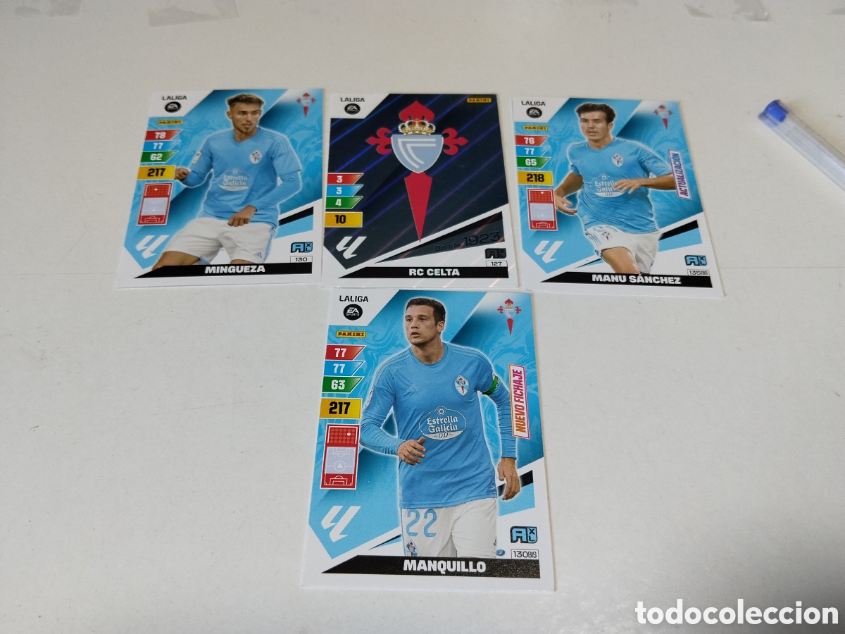 Cromos de f&uacute;tbol: 4 Cromos Celta de Vigo 2023-2024