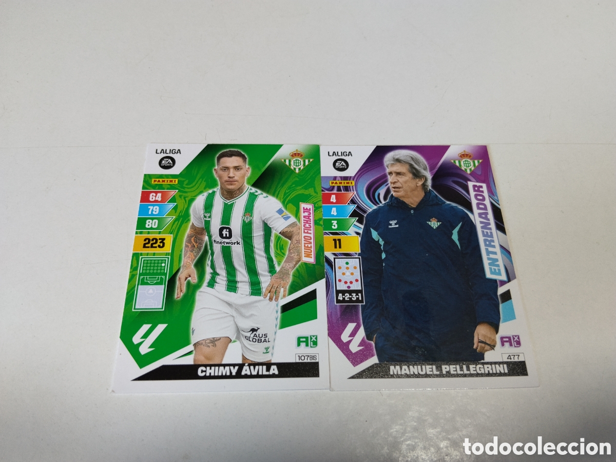 Cromos de f&uacute;tbol: 2 Cromos Betis Balompi&eacute; 2023-2024