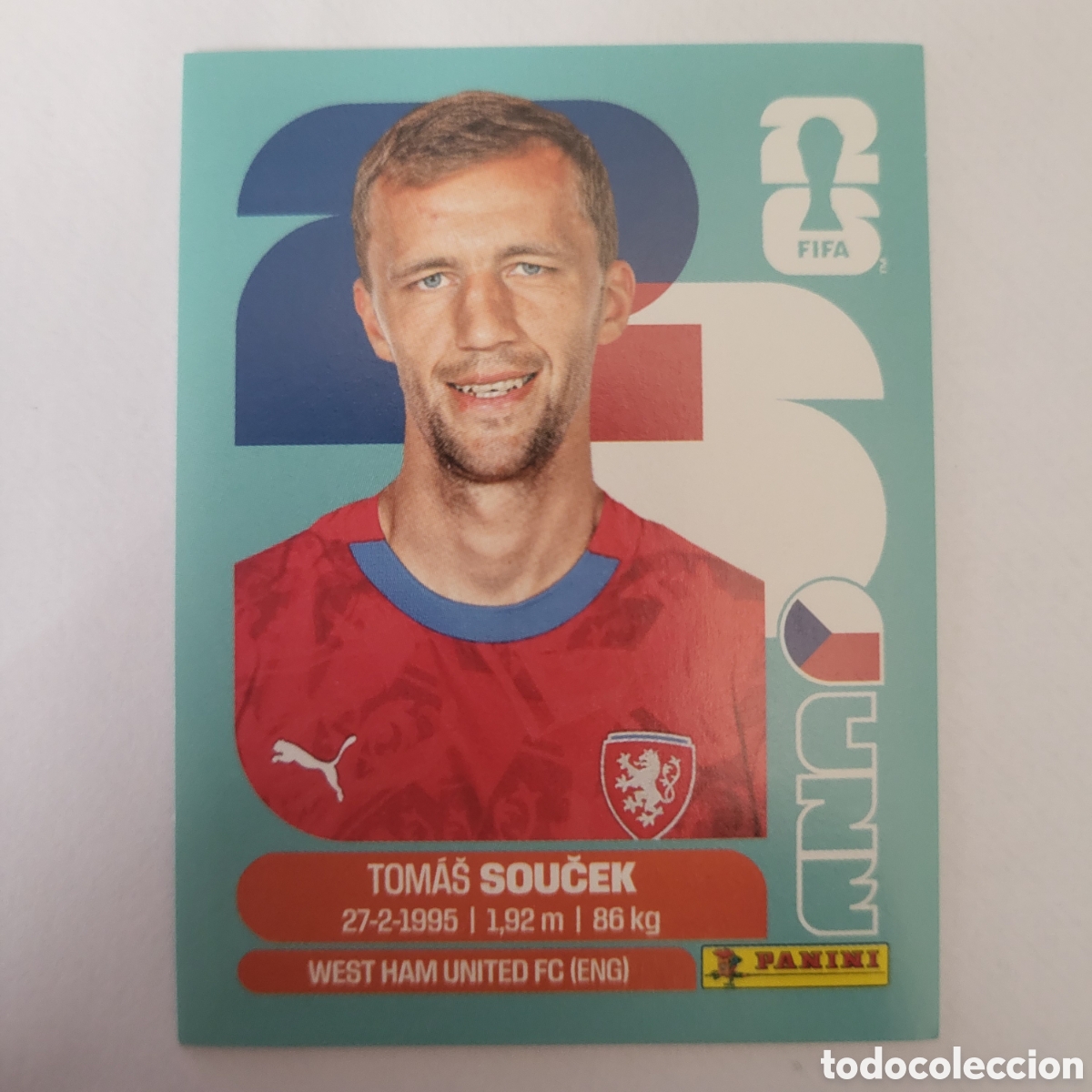 Cromos de f&uacute;tbol: CZE 12 Tomas Soucek [Sticker] / FIFA World Cup 2026