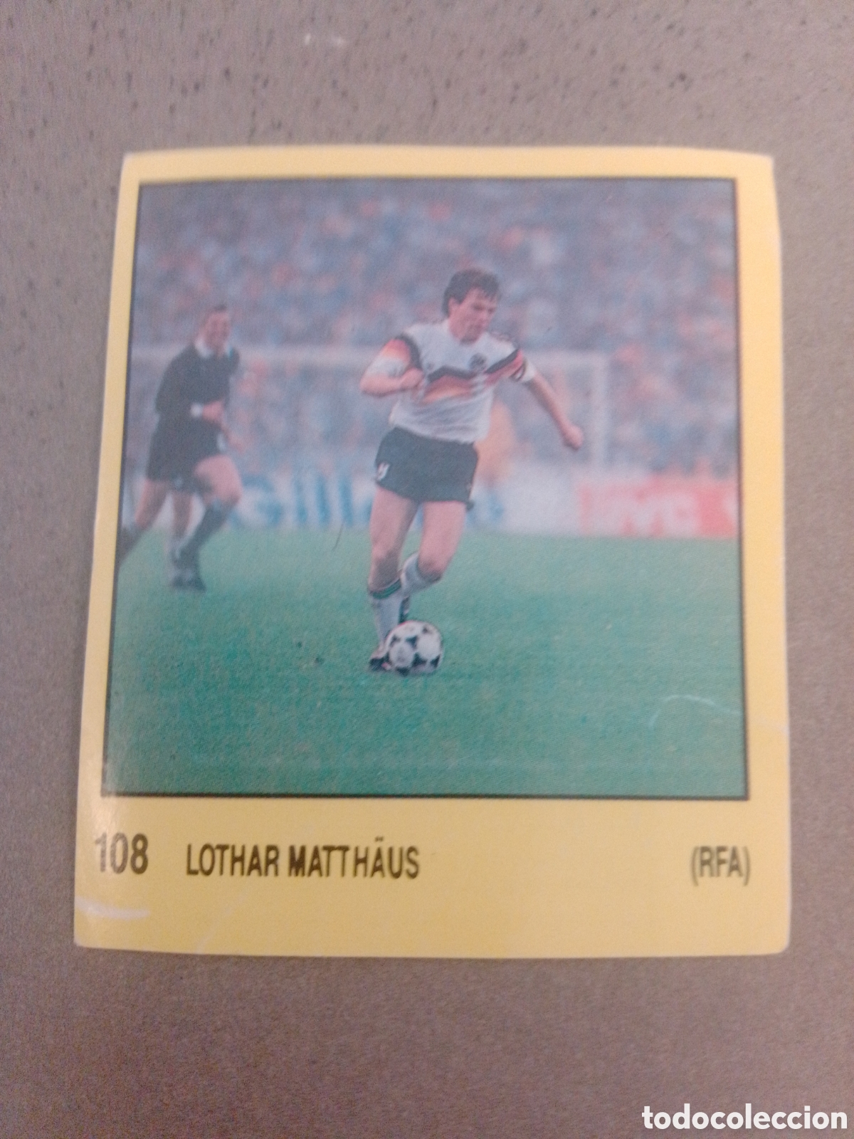 Cromos de f&uacute;tbol: LOTHAR MATTHAUS ALEMANIA SUPERSPORT 1988 PANINI SIN PEGAR