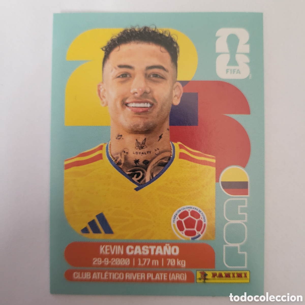 Cromos de f&uacute;tbol: COL 11 Kevin Casta&ntilde;o [Sticker] / FIFA World Cup 2026