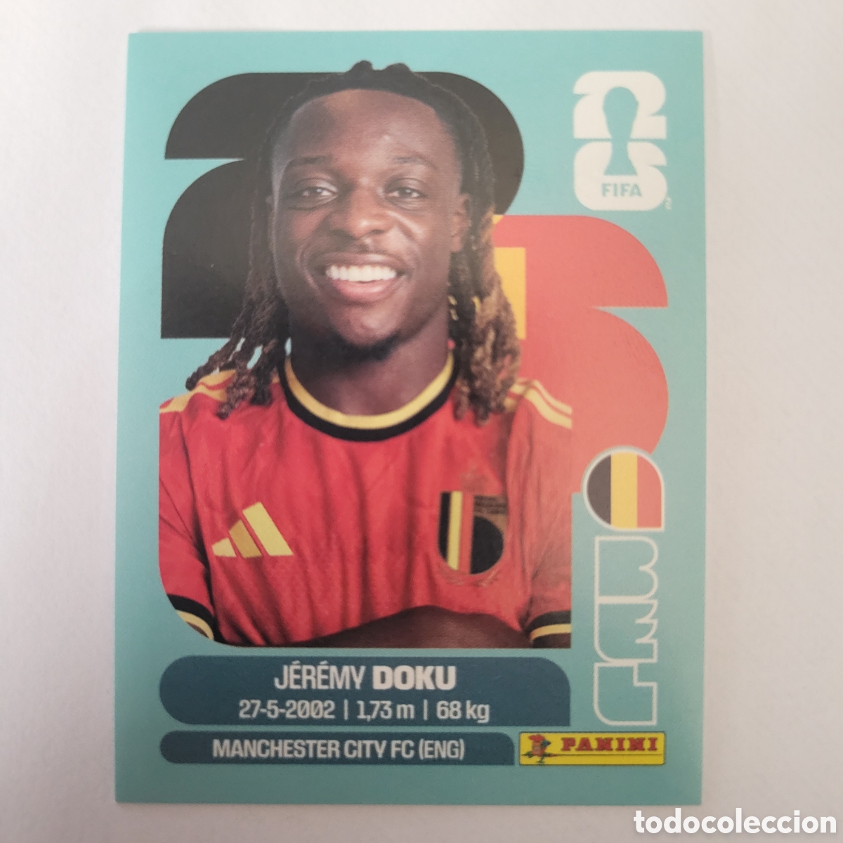 Cromos de f&uacute;tbol: BEL 16 Jeremy Doku [Sticker] / FIFA World Cup 2026