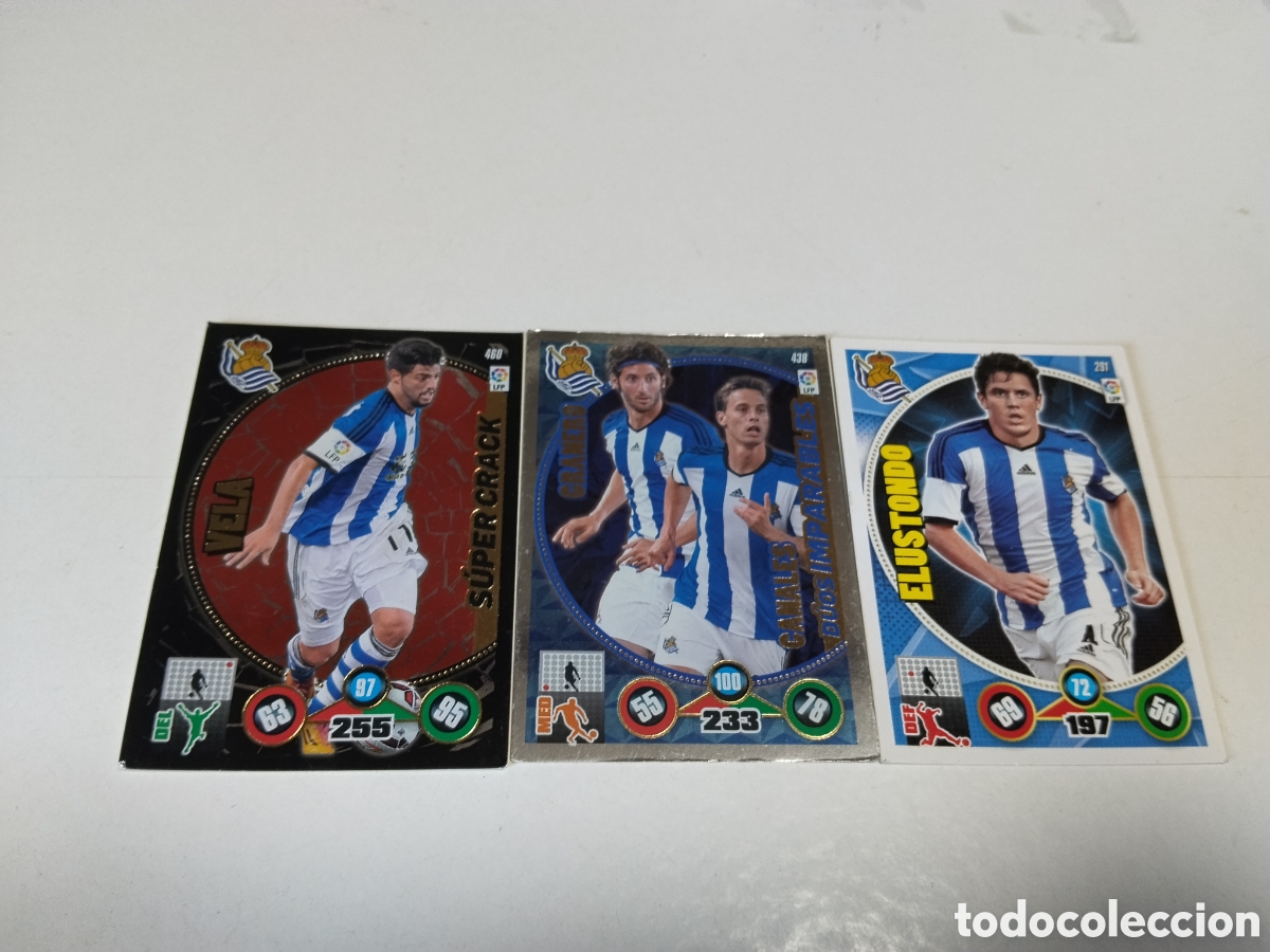 Cromos de f&uacute;tbol: 3 Cromos Real Sociedad 2014-2015