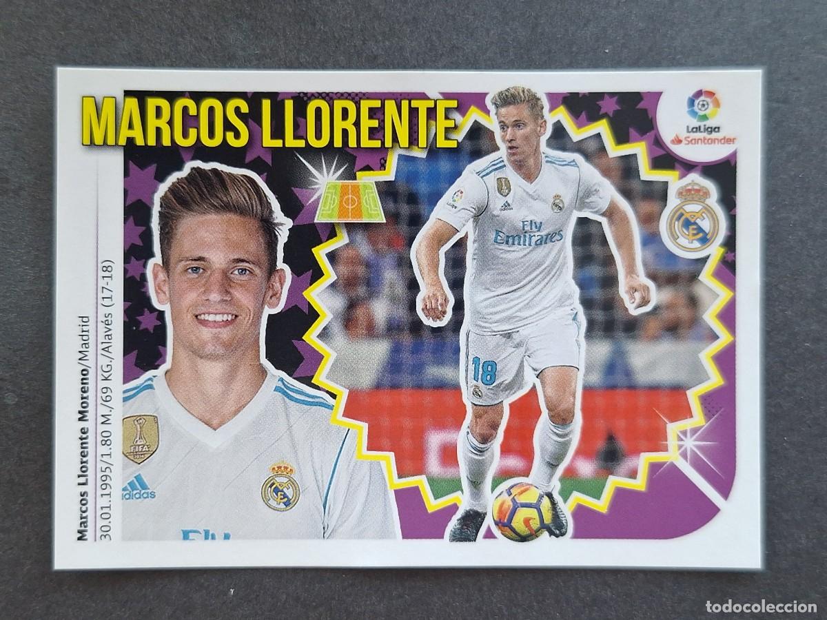Cromos de f&uacute;tbol: L2 MARCOS LLORENTE REAL MADRID COLOCA LIGA ESTE 2018 2019 18 19 NUNCA PEGADO SIN PEGAR