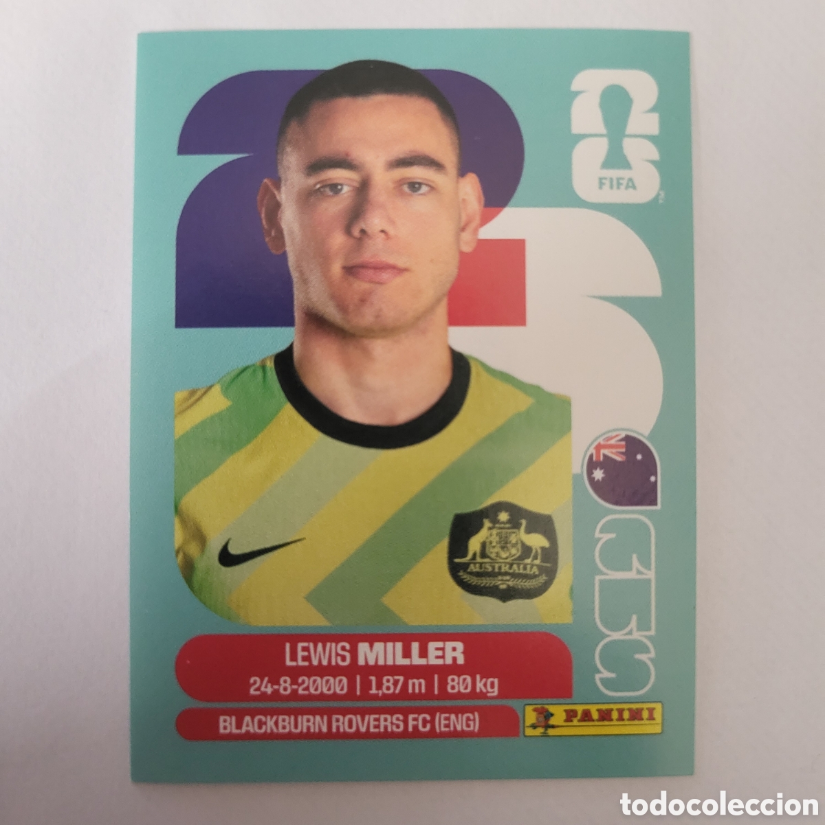 Cromos de f&uacute;tbol: AUS 9 Lewis Miller [Sticker] / FIFA World Cup 2026