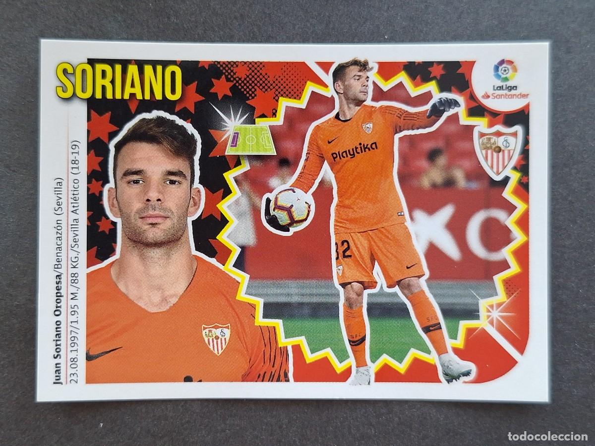 Fu&szlig;ball-Sticker: L2 SORIANO SEVILLA F. C. COLOCA LIGA ESTE 2018 2019 18 19 NUNCA PEGADO SIN PEGAR