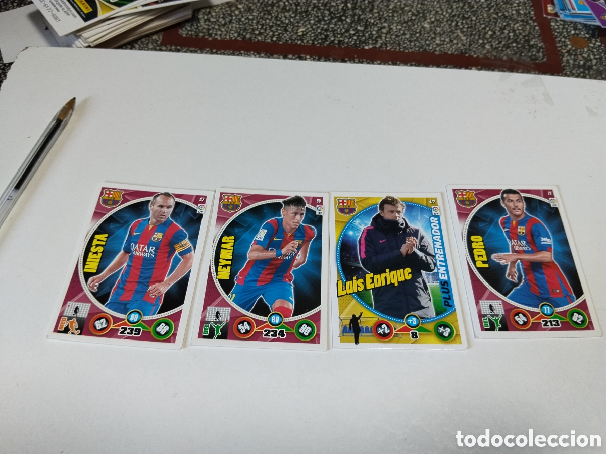 Fu&szlig;ball-Sticker: 4 Cromos Futbol Club Barcelona 2014-2015