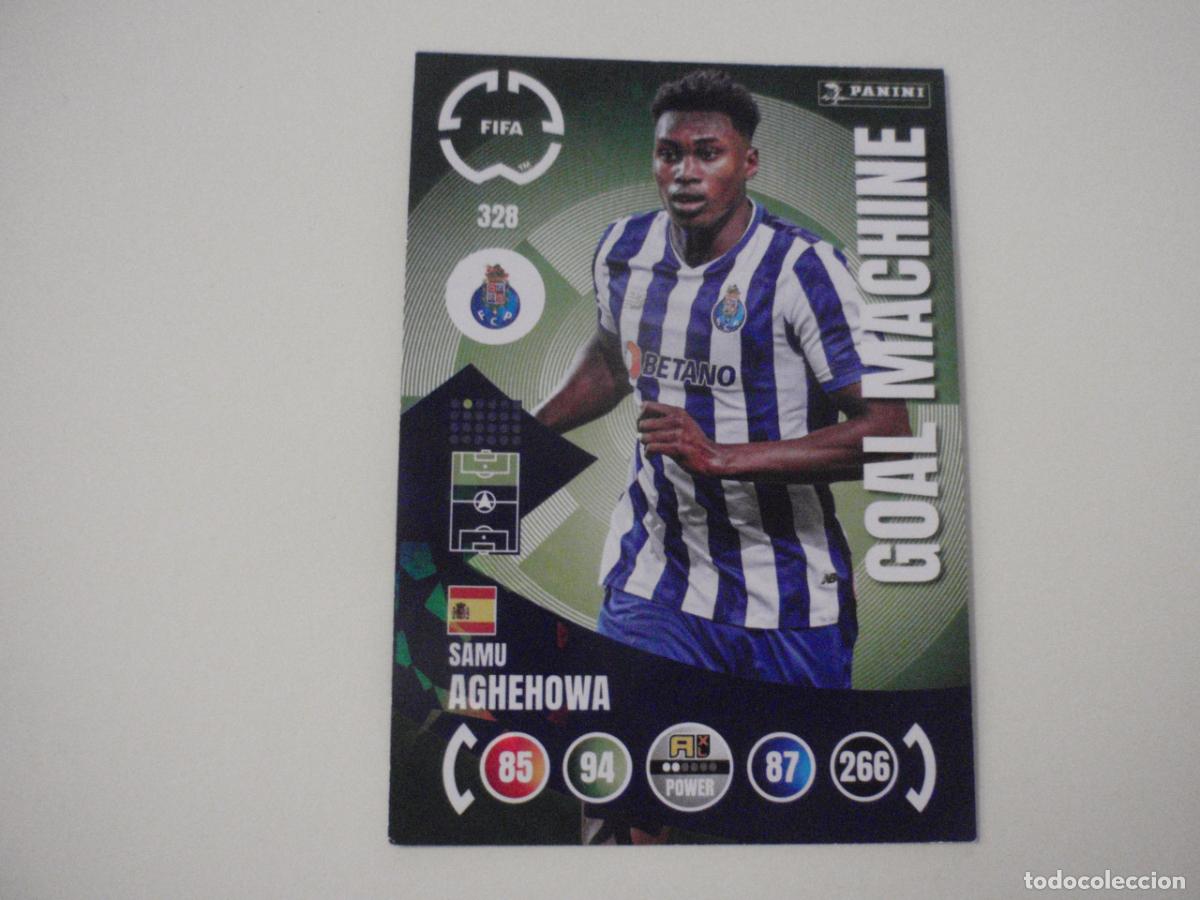 Football Stickers: 328 SAMU AGHEHOWA GOAL MACHINE. Trading Card ADRENALYN CLUB WORLD CUP 2025 PANINI. Mundial Clubes 25