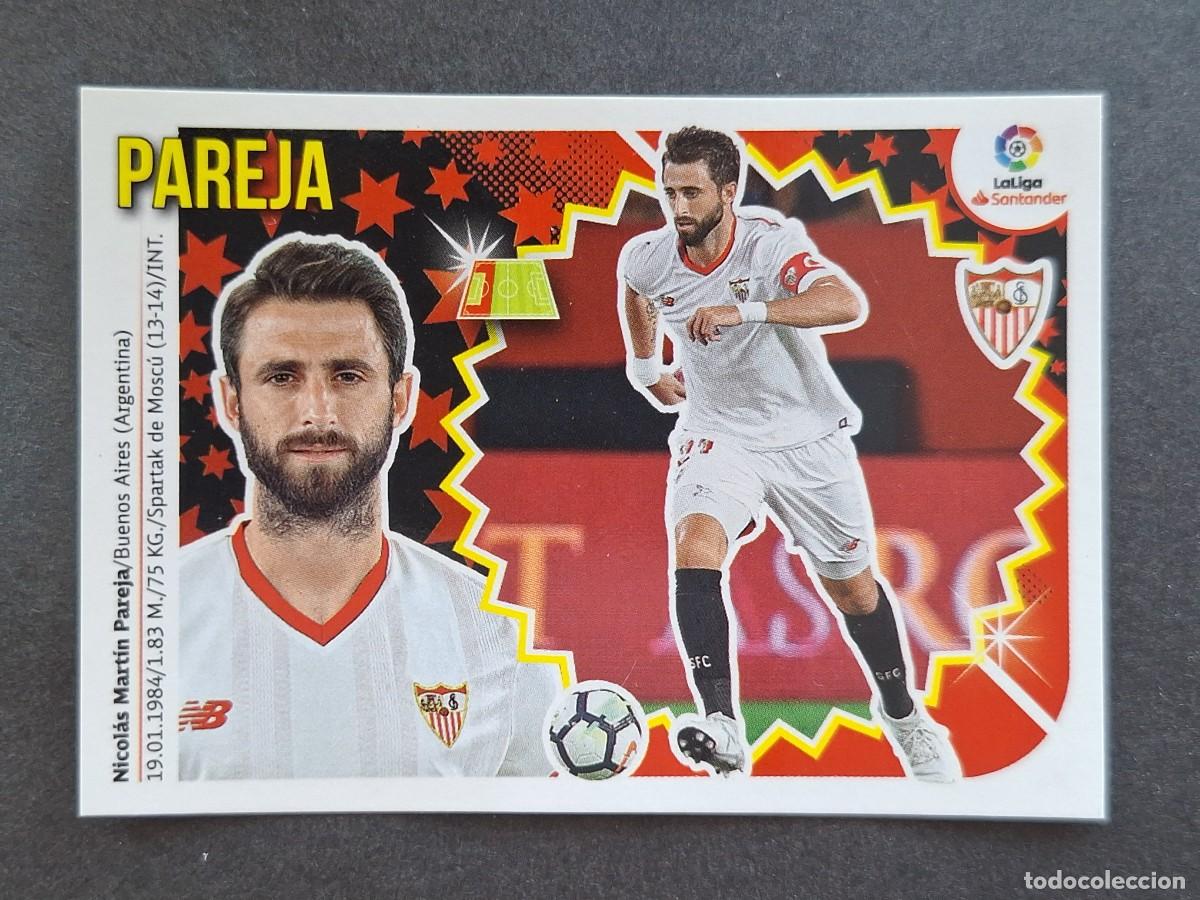 Football Stickers: L2 PAREJA SEVILLA F. C. COLOCA LIGA ESTE 2018 2019 18 19 NUNCA PEGADO SIN PEGAR