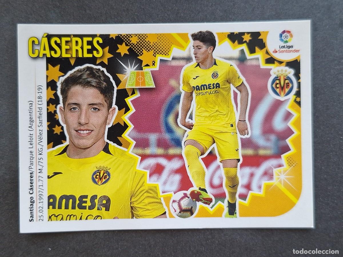 Cromos de f&uacute;tbol: L2 CASERES VILLARREAL C. F. COLOCA LIGA ESTE 2018 2019 18 19 NUNCA PEGADO SIN PEGAR