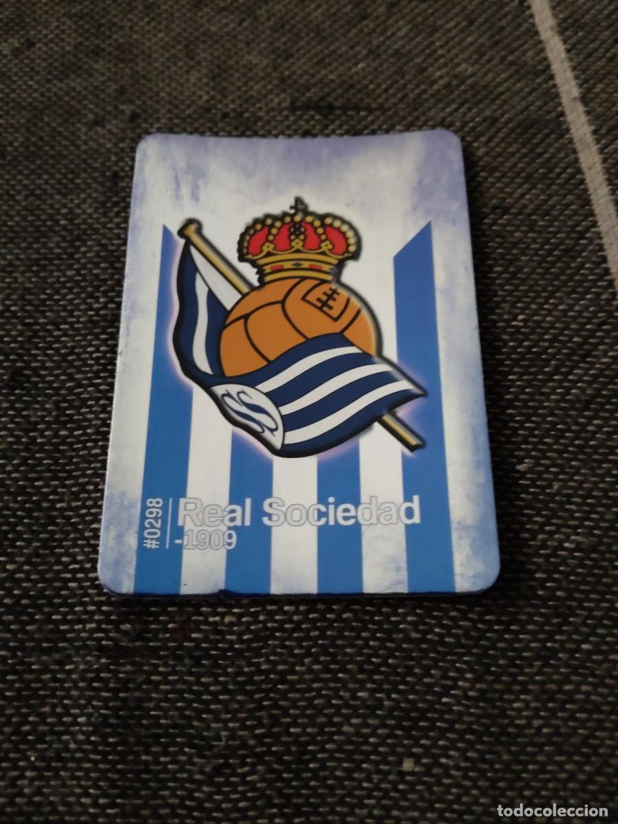 Cromos de f&uacute;tbol: 298 escudo real sociedad brillo liso las fichas de la liga 2016