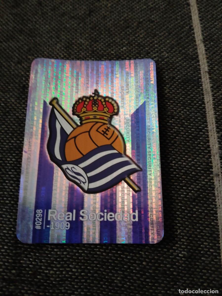 Cromos de f&uacute;tbol: 298 escudo real sociedad versi&oacute;n security las fichas de la liga 2016