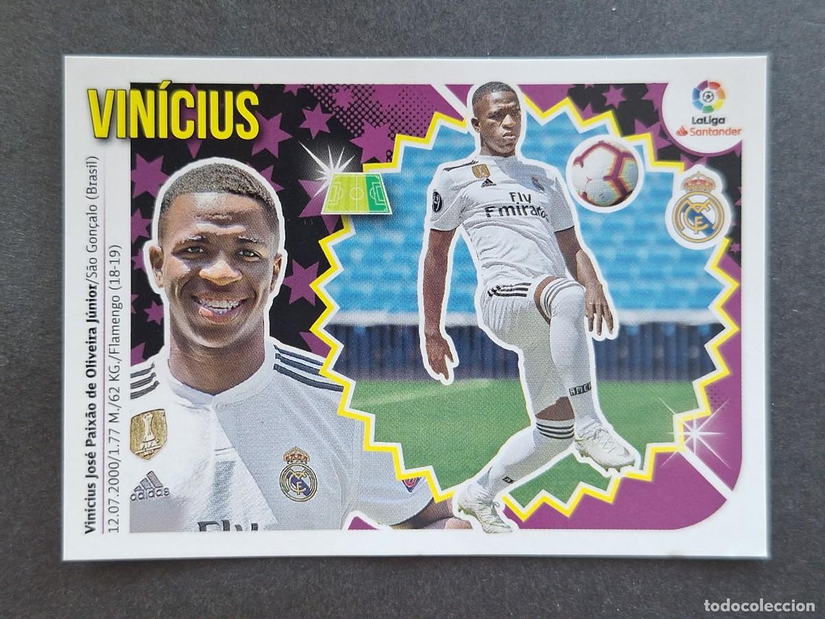 Cromos de f&uacute;tbol: L2 VINICIUS REAL MADRID FICHAJE 15 LIGA ESTE 2018 2019 18 19 NUNCA PEGADO SIN PEGAR