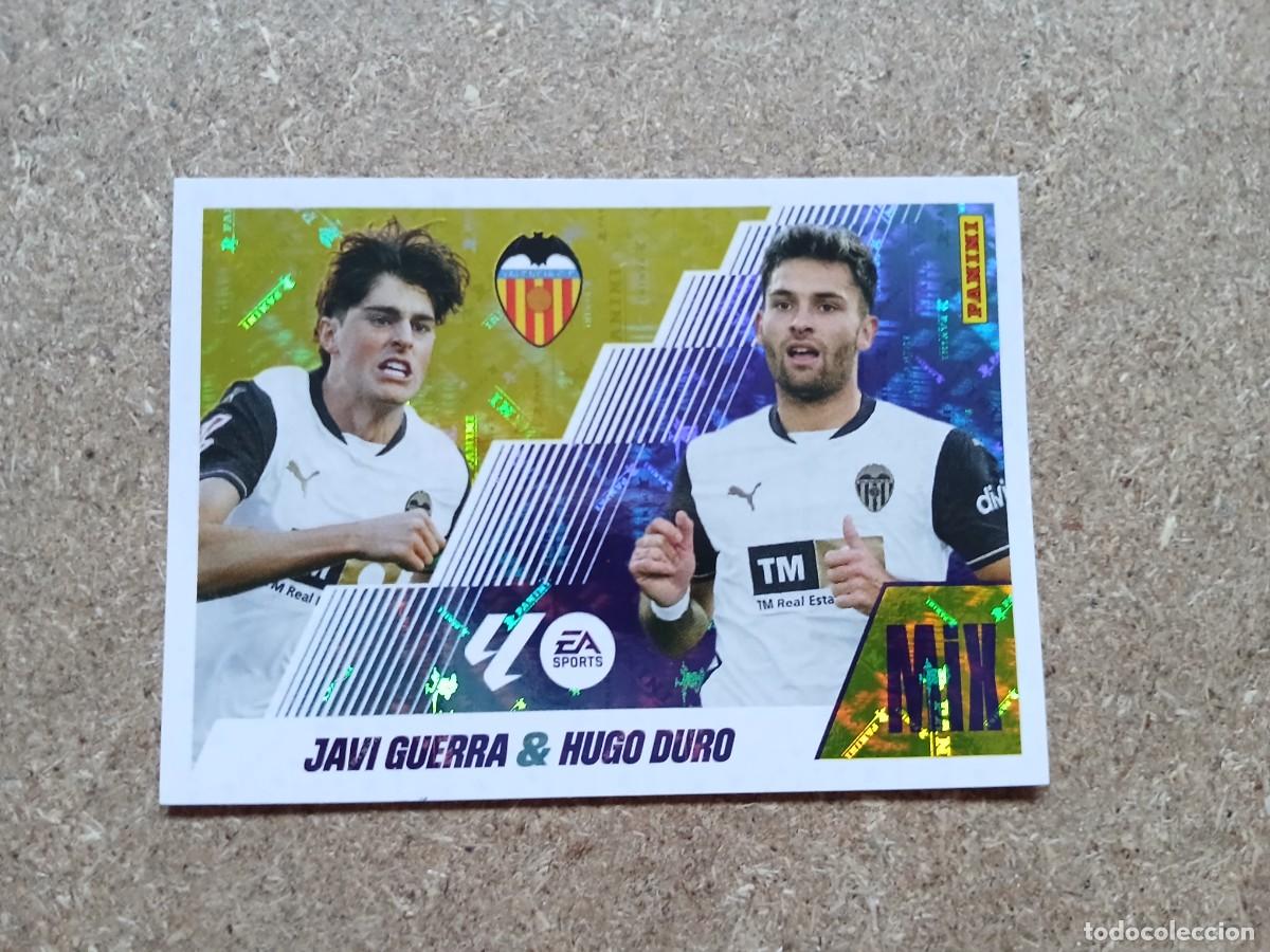 Cromos de f&uacute;tbol: JAVI GUERRA - HUGO DURO - VALENCIA CF MIX N&ordm; 14 LIGA ESTE 2025 2026 - 25 26