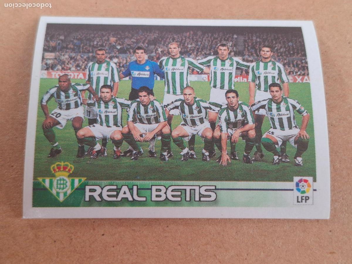 Cromos de f&uacute;tbol: SUPERLIGA ESTRELLAS 2003 2004 03 04 - PANINI - 126 EQUIPO - REAL BETIS ( NUNCA PEGADO )