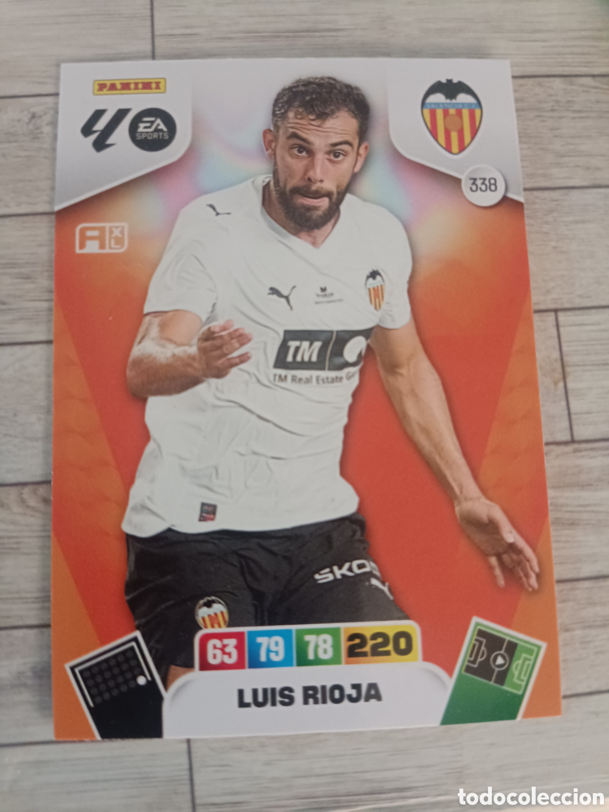 Football Stickers: 338 LUIS RIOJA VALENCIA ADRENALYN XL 2025 2026 PANINI 25 26