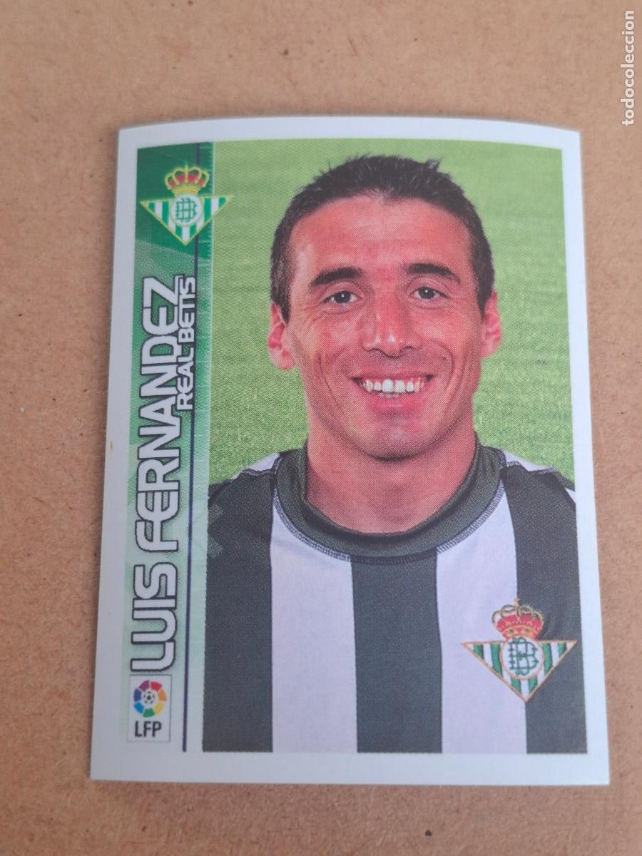 Football Stickers: SUPERLIGA ESTRELLAS 2003 2004 03 04 - PANINI - 132 LUIS FERN&Aacute;NDEZ - REAL BETIS ( NUNCA PEGADO )